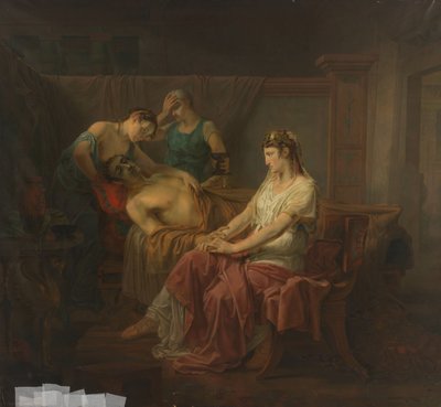Der tödlich verwundete Marcus Antonius bei Cleopatra von Louis Moritz